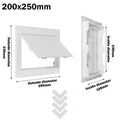 White Hinged Access Panel – ABS Plastic Wall & Ceiling Hatch