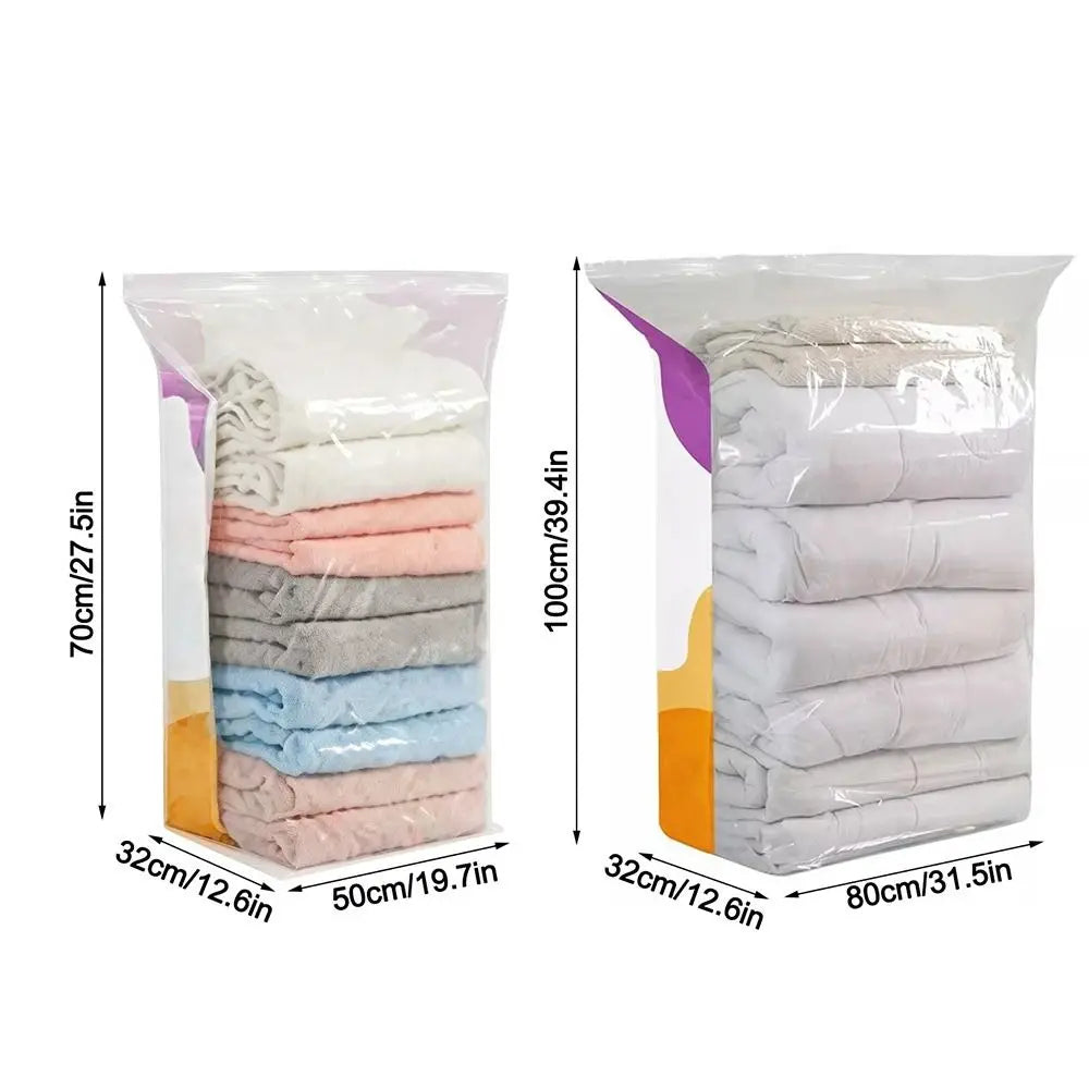 XL No-Pump Vacuum Storage Bags – Space-Saving Compression