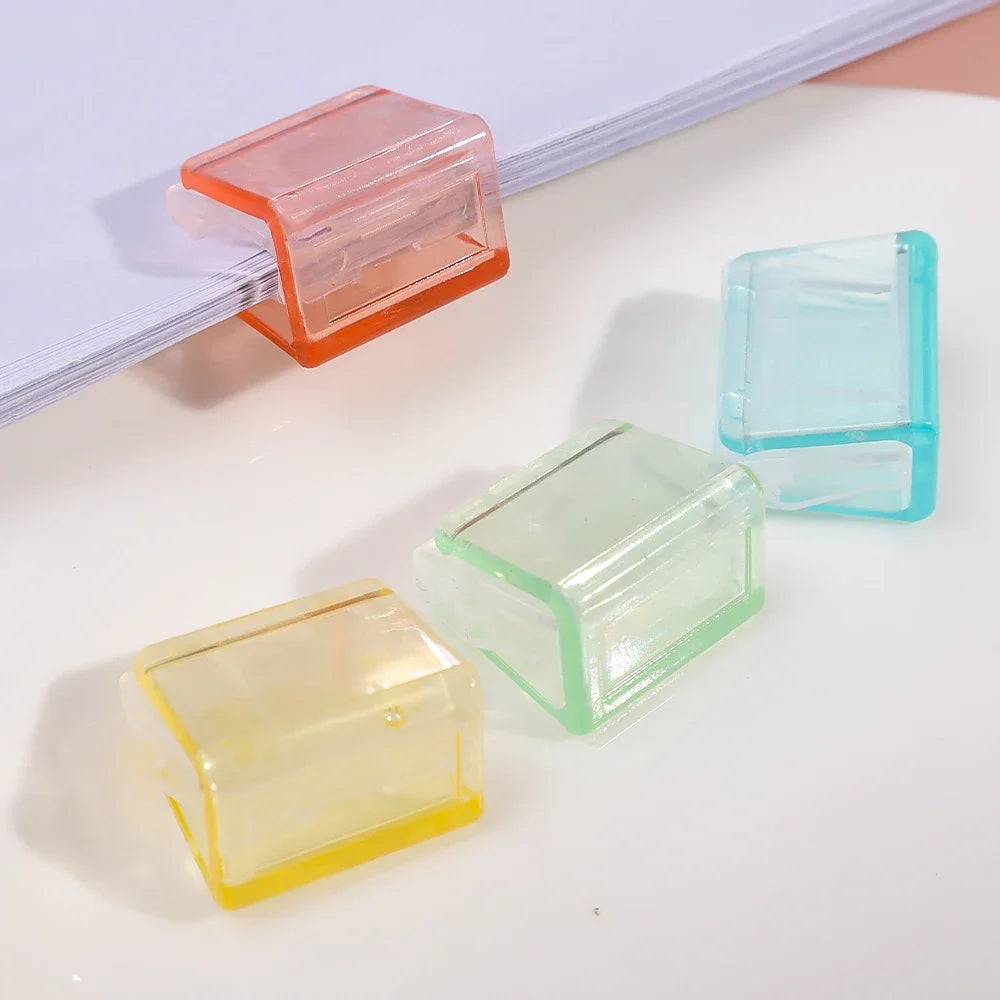 Candy Color Transparent Push Paper Clips | Mini Office Clips