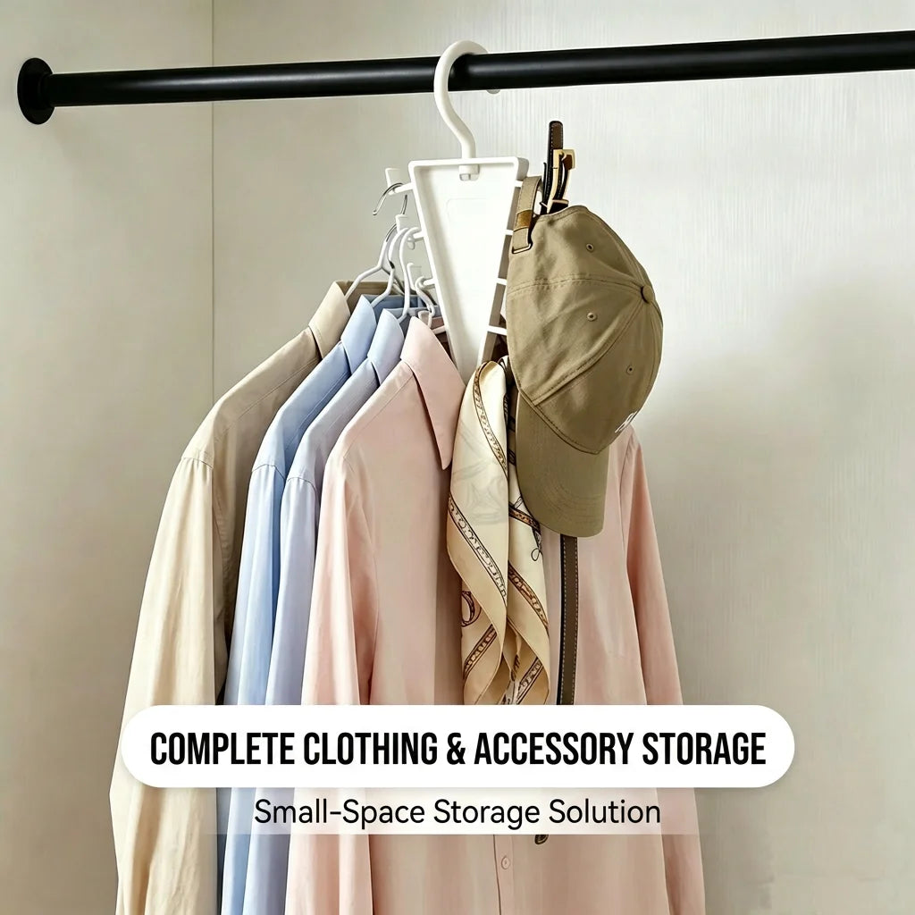 360° Rotating Double-Sided Closet Hanger with 12 Hooks