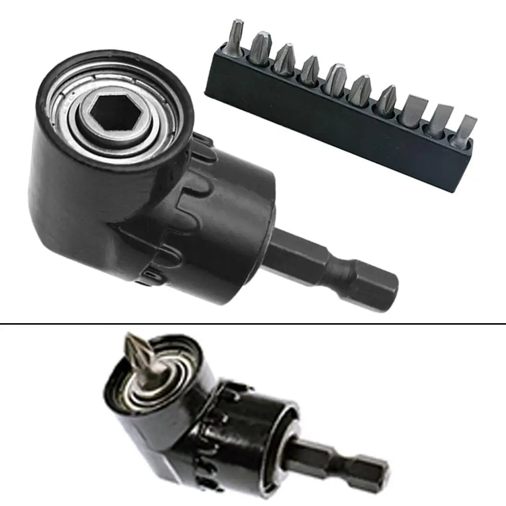 105° Angled Drill Bit Holder – 1/4" Hex Drive Adapter