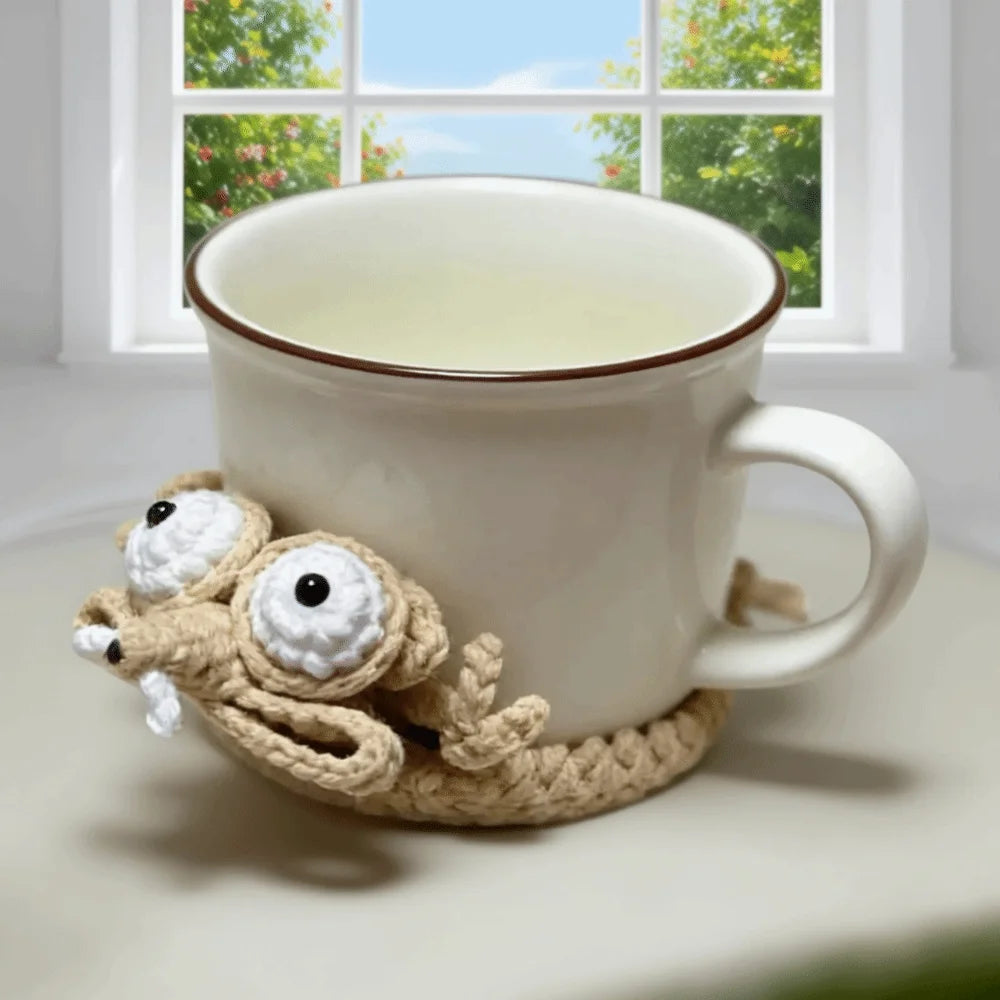 Crochet Squirrel Coasters – Handmade Woven Heat Resistant Mats