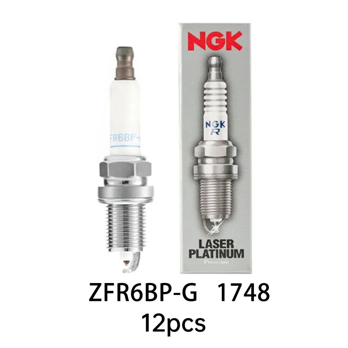NGK ZFR6BP-G 1748 Platinum Spark Plug Set for GM Engines