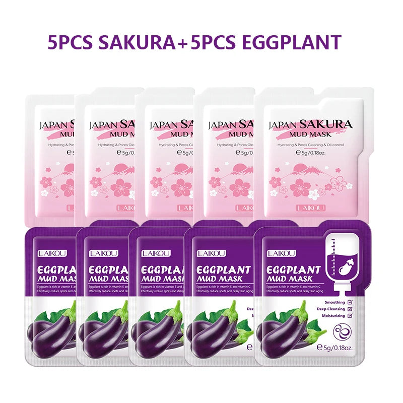 LAIKOU Sakura Mud Face Mask – Oil Control & Pore Minimizing