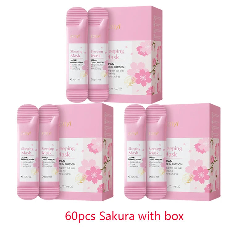 LAIKOU 60pc Sakura Centella Green Tea Sleeping Mask Set