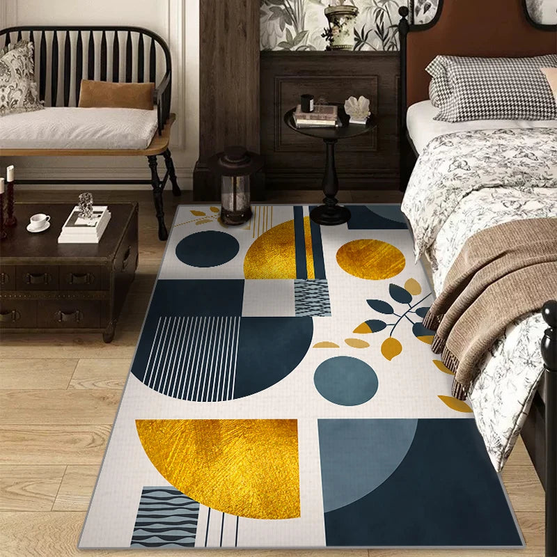 VIKAMA Modern Non-Slip Area Rug – Living Room & Bedroom