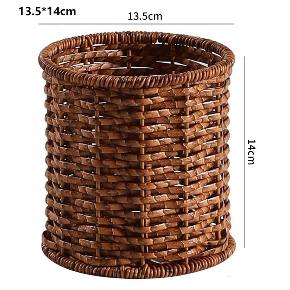 Woven Rattan-Style Basket – Bread, Fruit & Storage | 12 Styles
