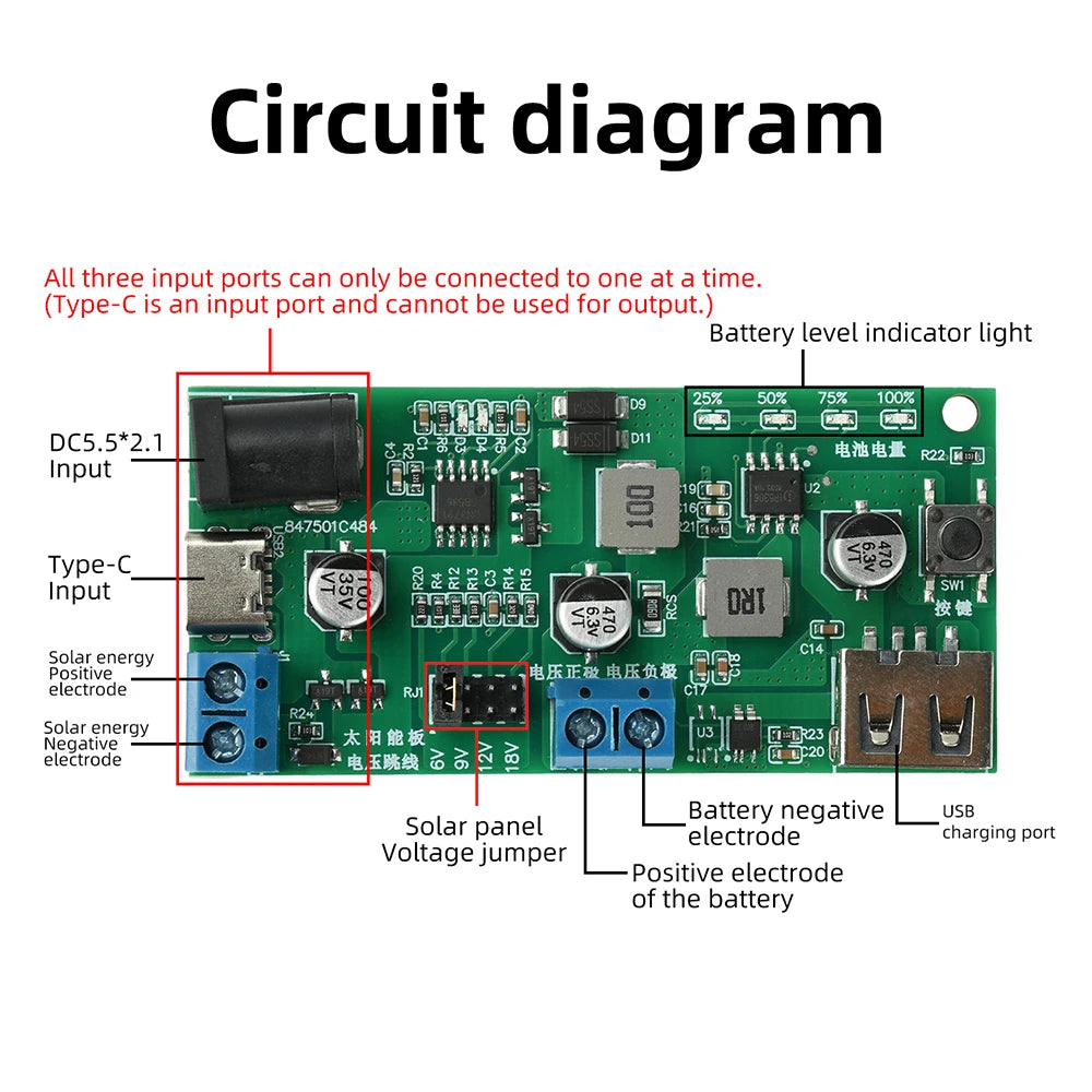 MPPT Solar Charging Module 5–18V | 5V/2.1A USB Output Board