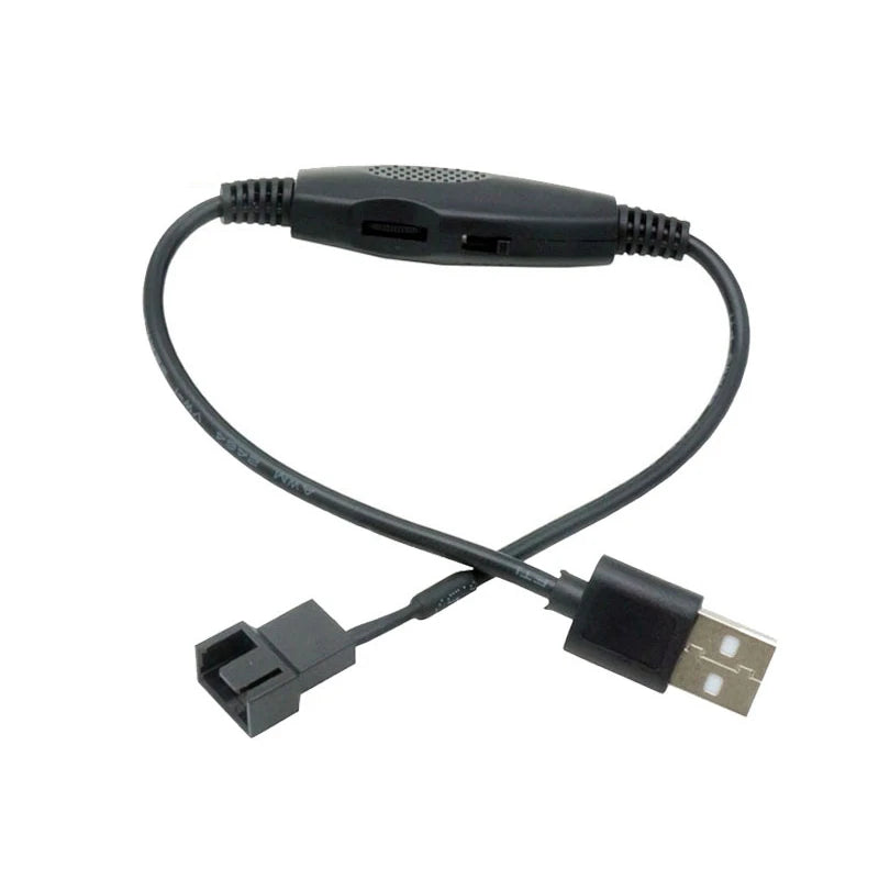 USB to 4-Pin Fan Adapter Cable | PWM 5V to 12V Boost Switch