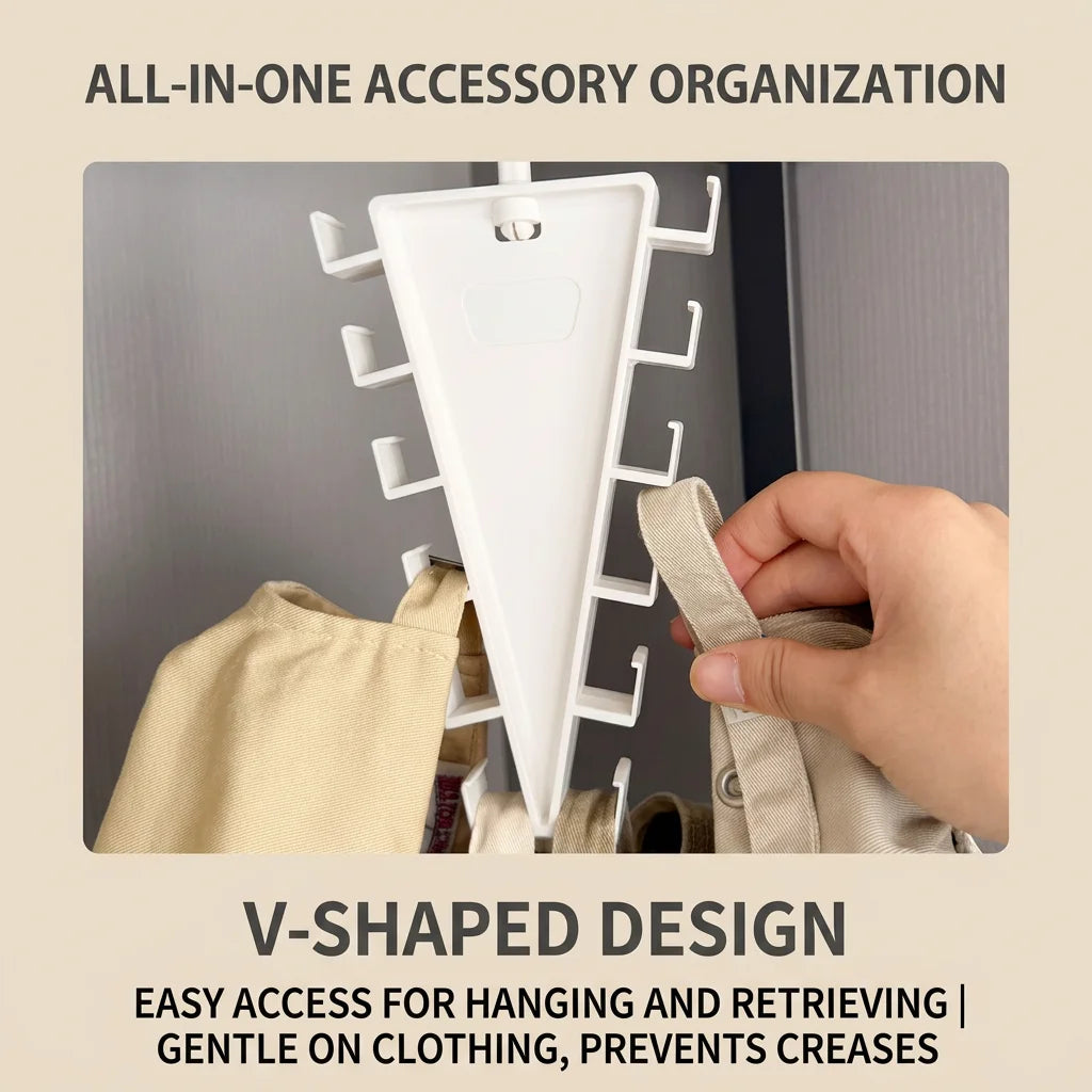 360° Rotating Double-Sided Closet Hanger with 12 Hooks