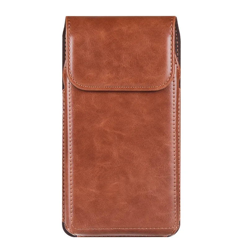 Crazy Horse PU Leather Belt Clip Phone Pouch | Universal Fit