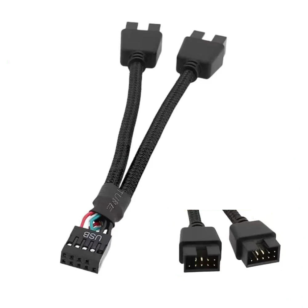 USB 9-Pin to Dual 9-Pin Motherboard Splitter Cable | 1 to 2