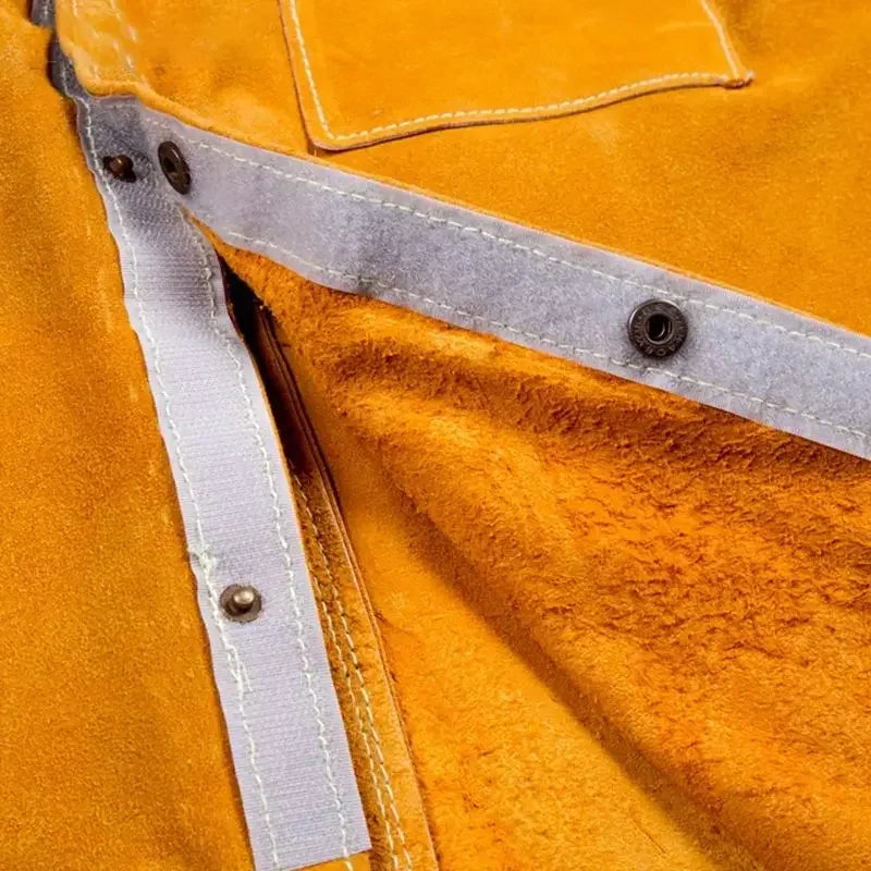 Cowhide Leather Welding Jacket – Flame-Resistant Unisex L/XL