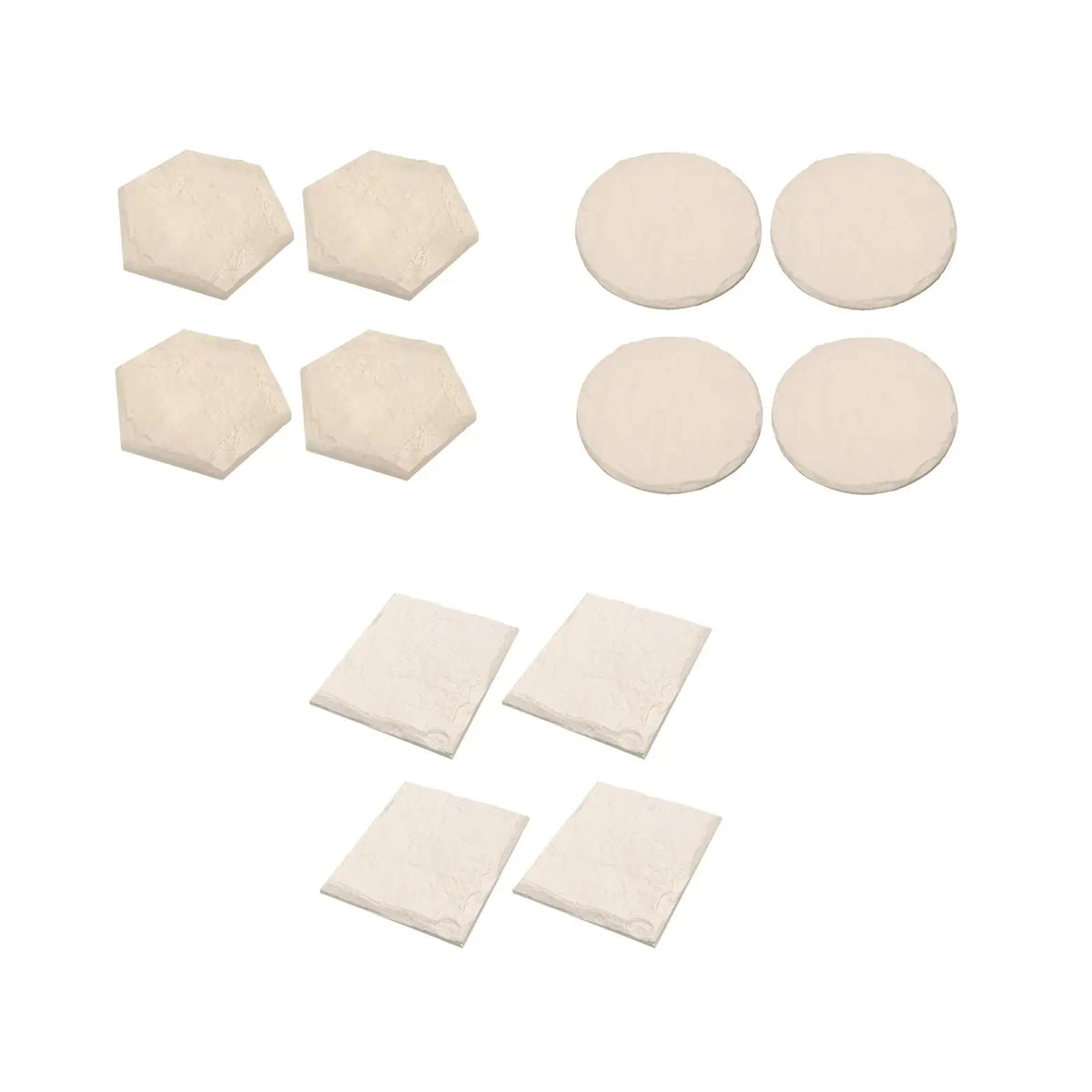 Plastic Garden Stepping Stones Set with Ground Nails – 4 Pack