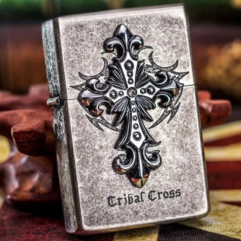 ZORRO Classic Carved Metal Fuel Lighter – Men's Gift
