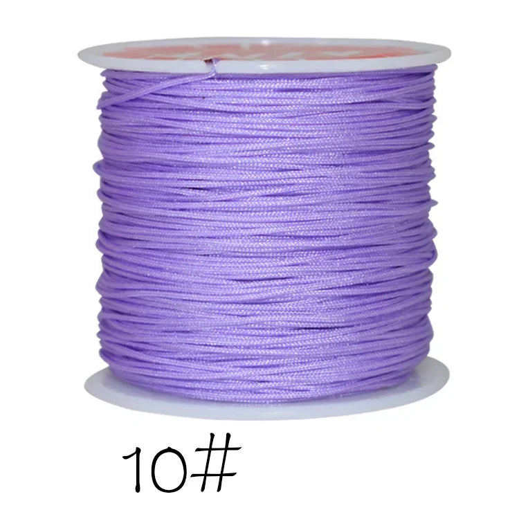 0.8mm Nylon Braided Cord Chinese Knot Macrame String 45M