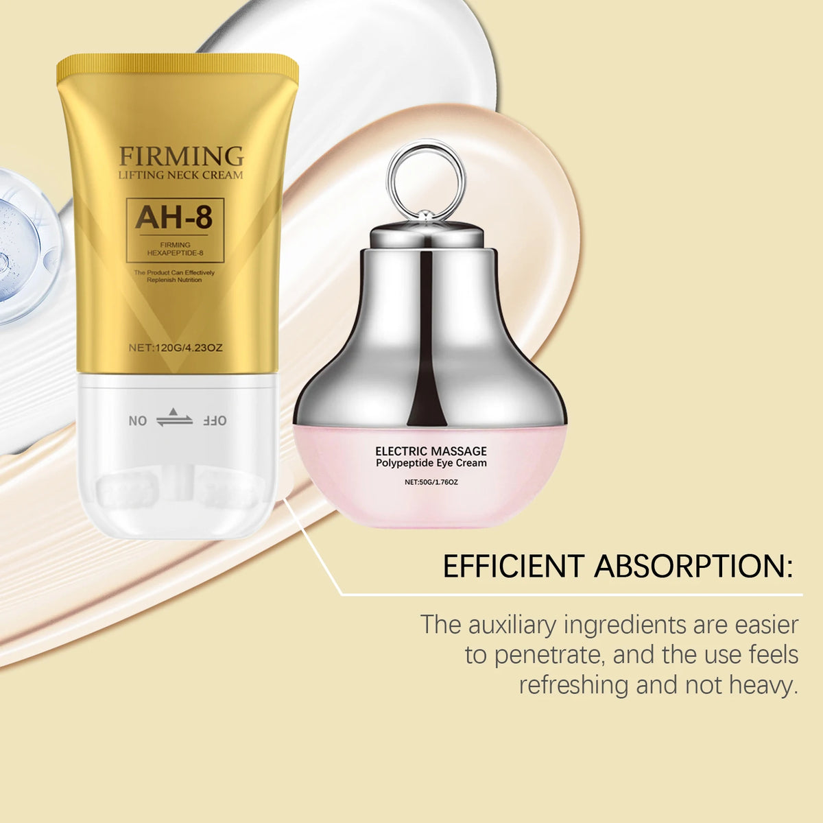 AH-8 Firming Neck Cream & Peptide Eye Cream Skincare Set