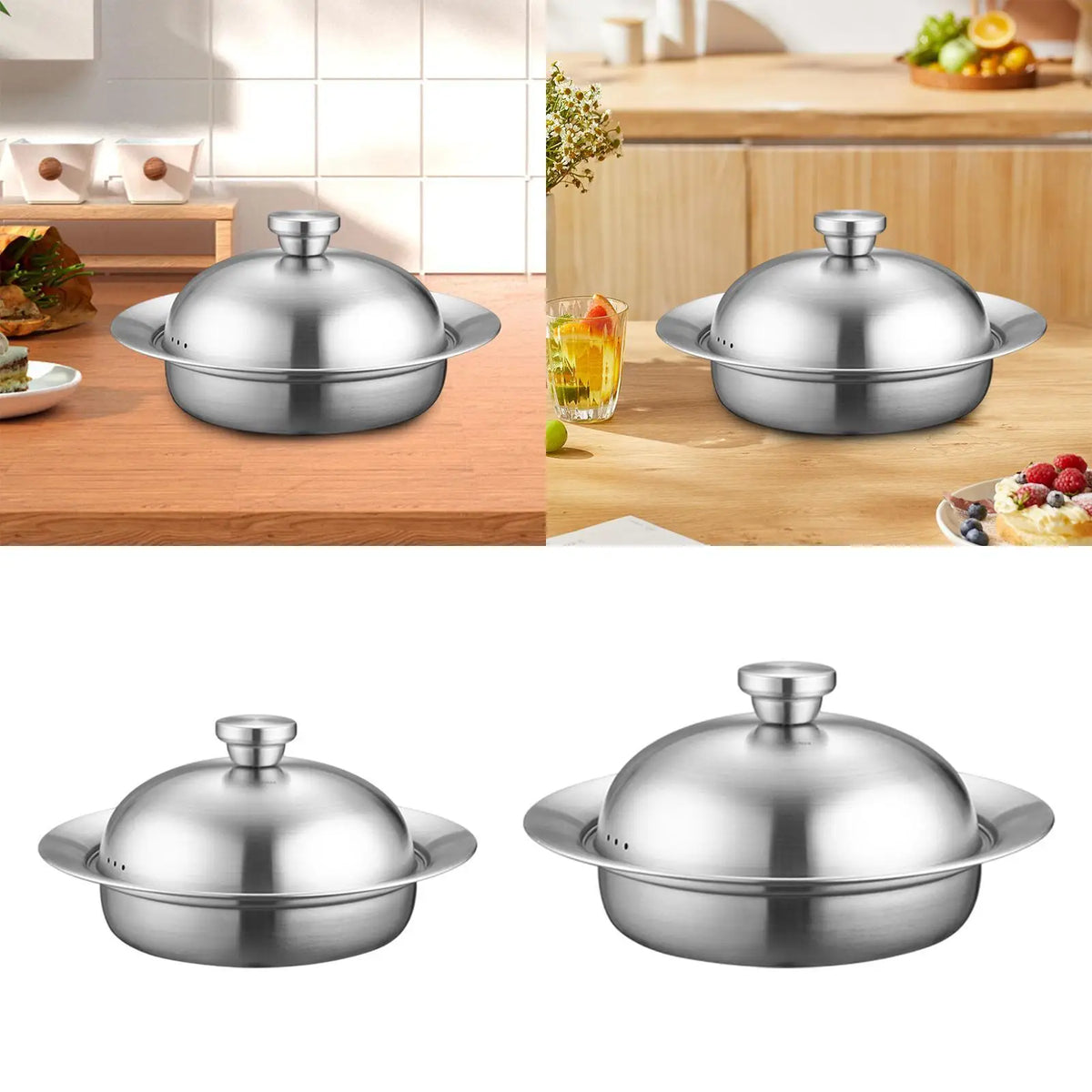 Stainless Steel Food Steamer Pot with Lid | Multi-Use