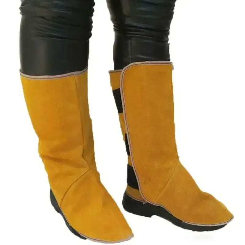Cowhide Leather Welding Shoe Covers 32cm – Flame-Resistant Foot Guard