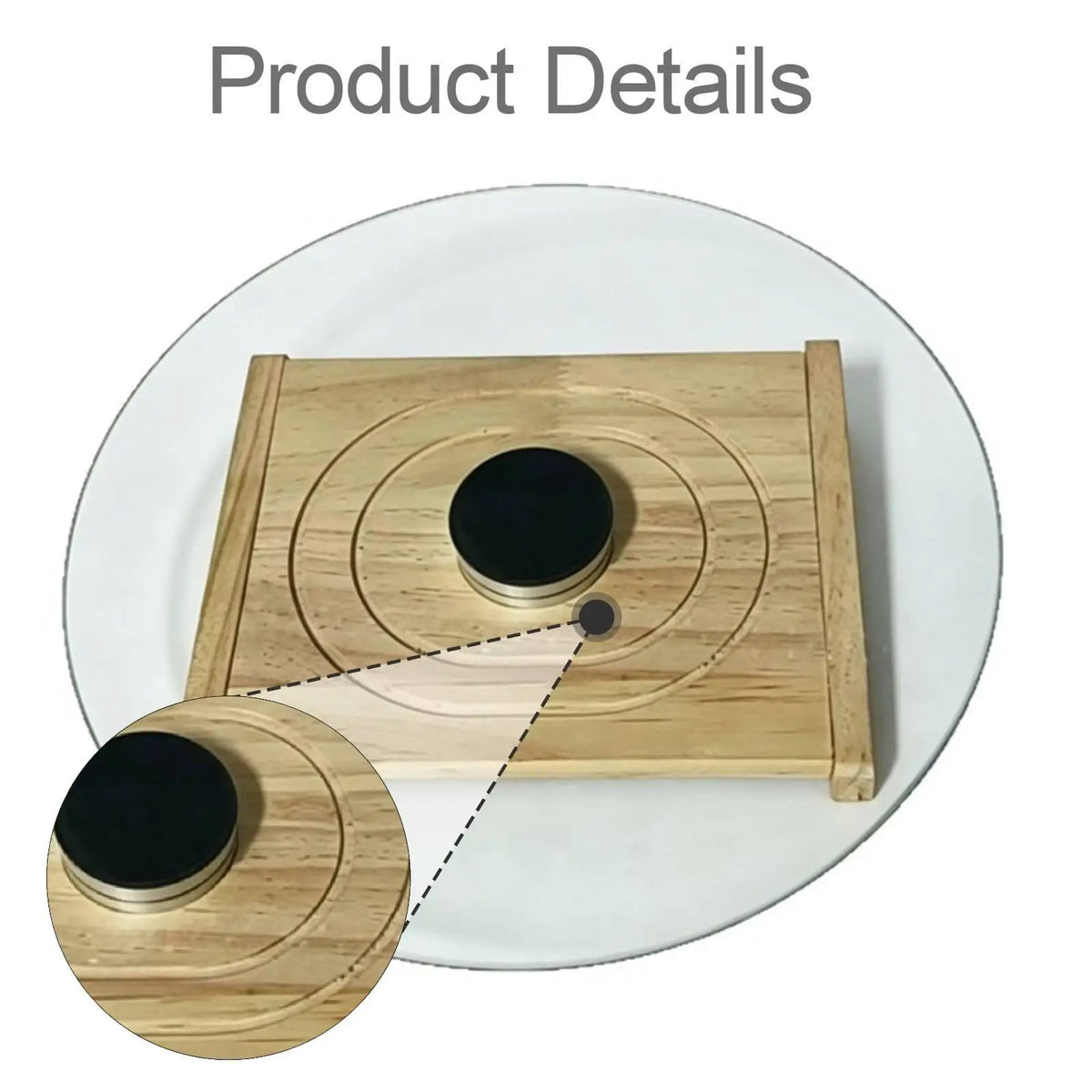 Silent Hamster Running Wheel – Tempered Glass & Wood 28cm