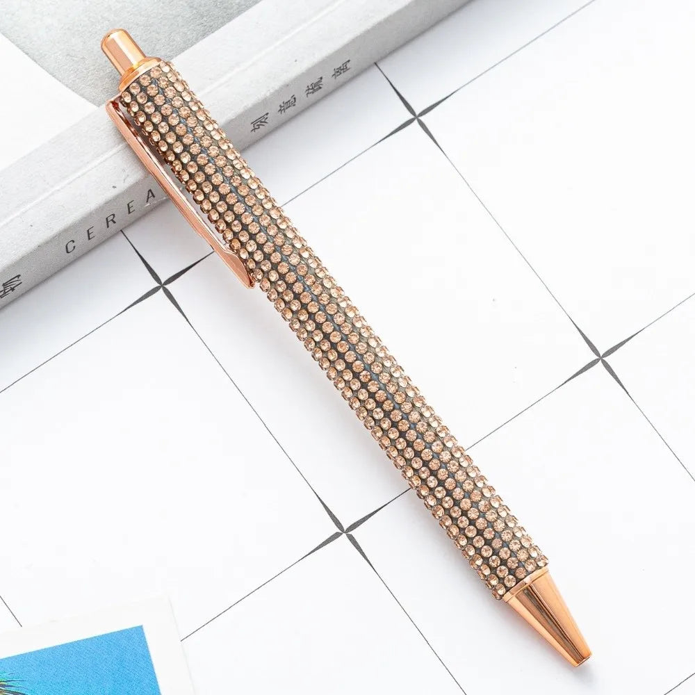 Rhinestone Crystal Ballpoint Pen – Sparkly Retractable Gift Pen