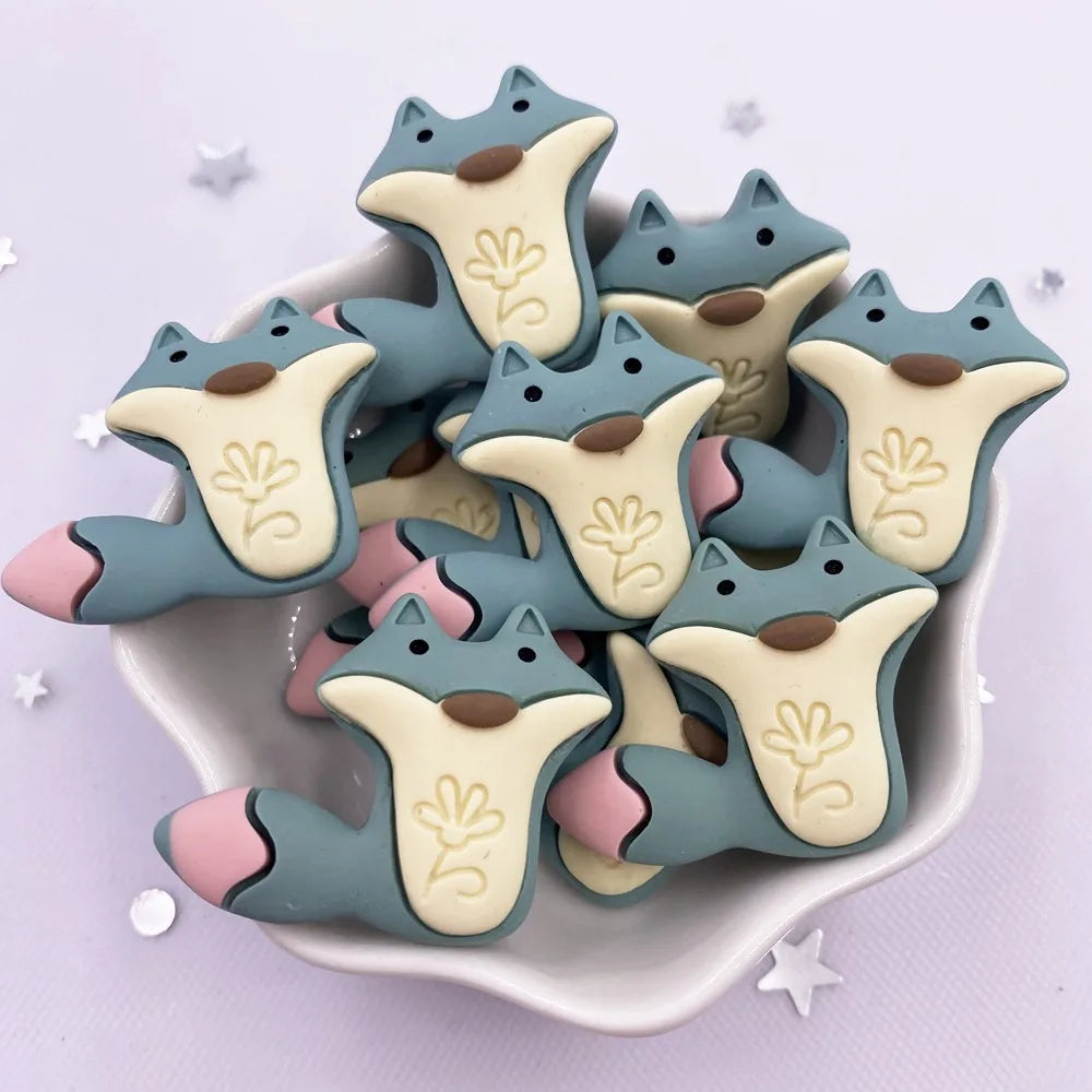 Kawaii Resin Flatback Figurines 10PCS – Rabbit Fox Bear Owl DIY
