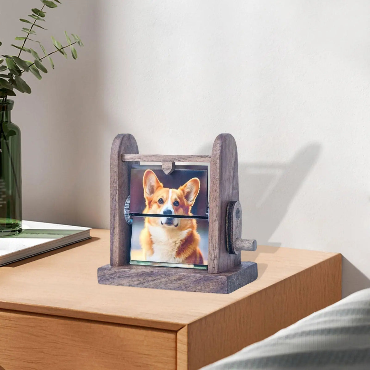 Wooden Hand Crank Photo Flipbook Frame | Memory Gift
