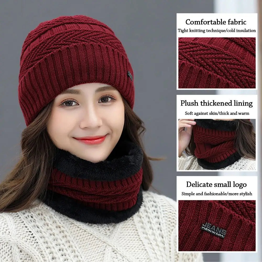 Thermal Knit Beanie & Scarf Set – Unisex 2-in-1 Winter Hat