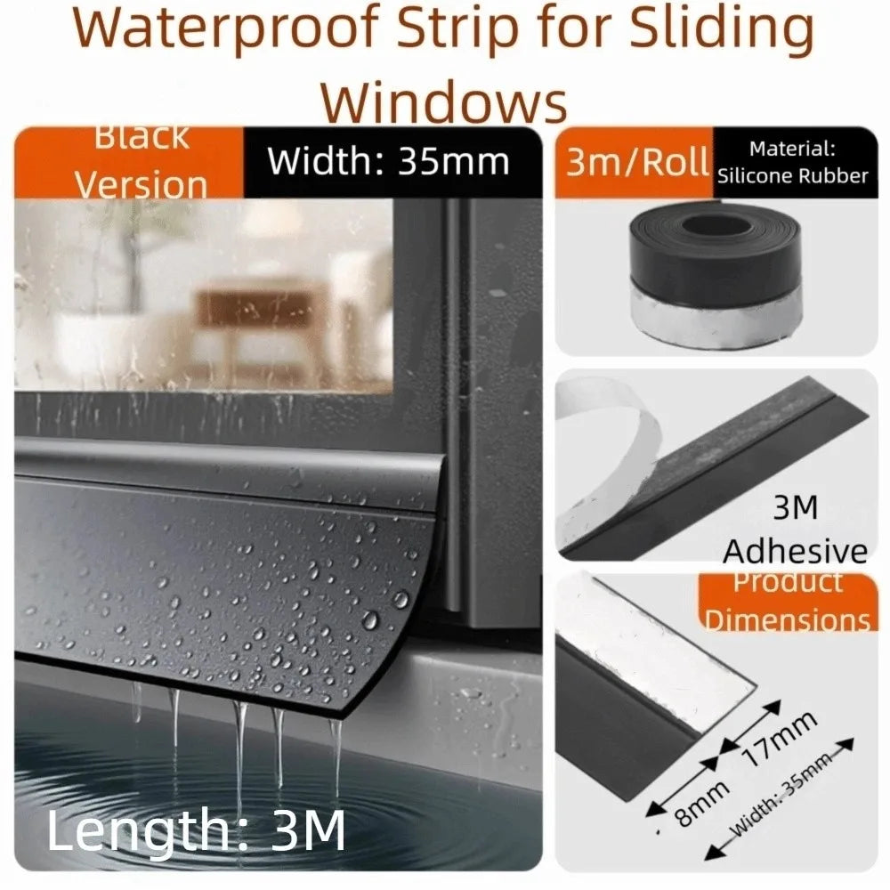 Rubber Window Waterproof Sealing Strip | Water Blocking Bar