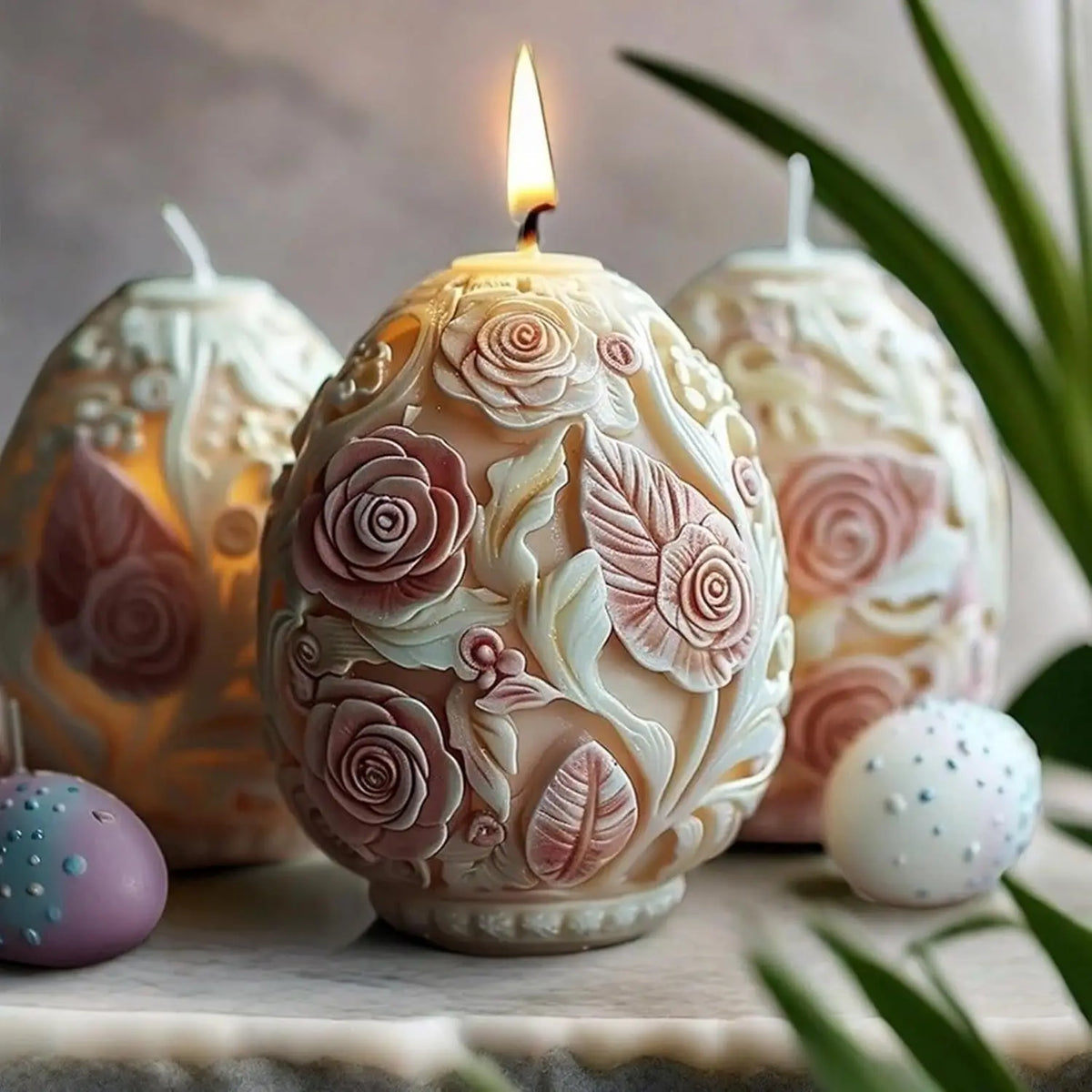 3D Easter Egg Silicone Mold – Candle, Resin & Plaster Crafts