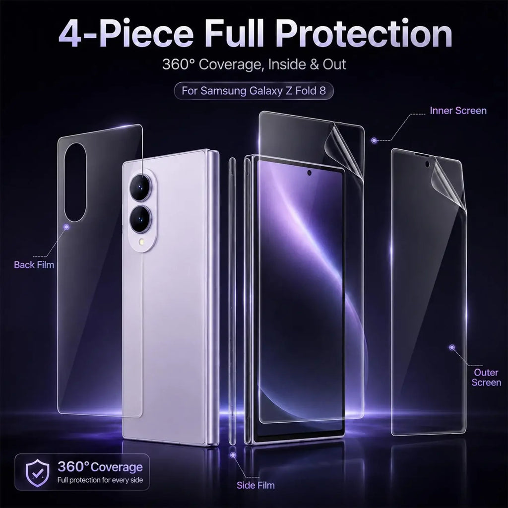 Samsung Galaxy Z Fold 8 Hydrogel Screen Protector 4-Piece Set