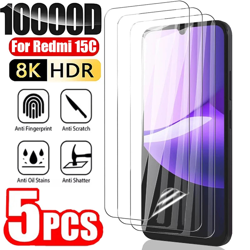 TPU Hydrogel Screen Protector for Xiaomi Redmi 15C – HD Clear