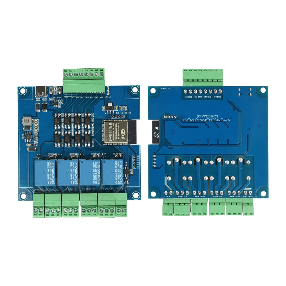 ESP32 Wi-Fi Bluetooth Relay Module 4/8-CH RS485 Modbus Type-C