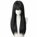 Women's Long Straight Synthetic Wig with Bangs – Hime Cut