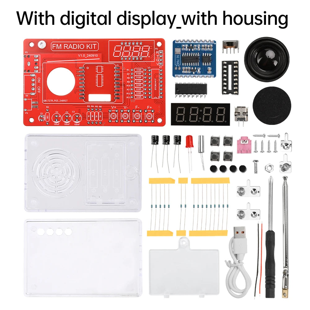 RDA5807 FM Radio DIY Soldering Kit – 87-108MHz School Kit
