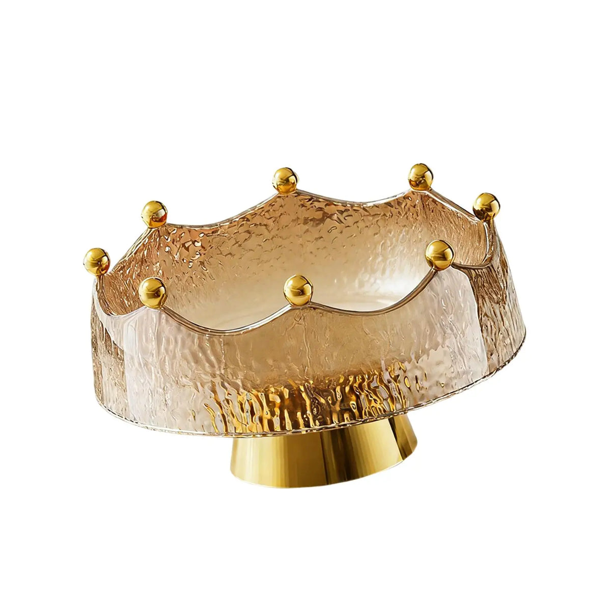 Luxury Pedestal Fruit Bowl with Stand & 8 Forks | Crystal PET