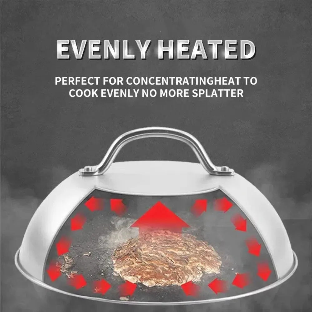 Stainless Steel Cheese Melting Dome & Pot Lid – 6" or 9"