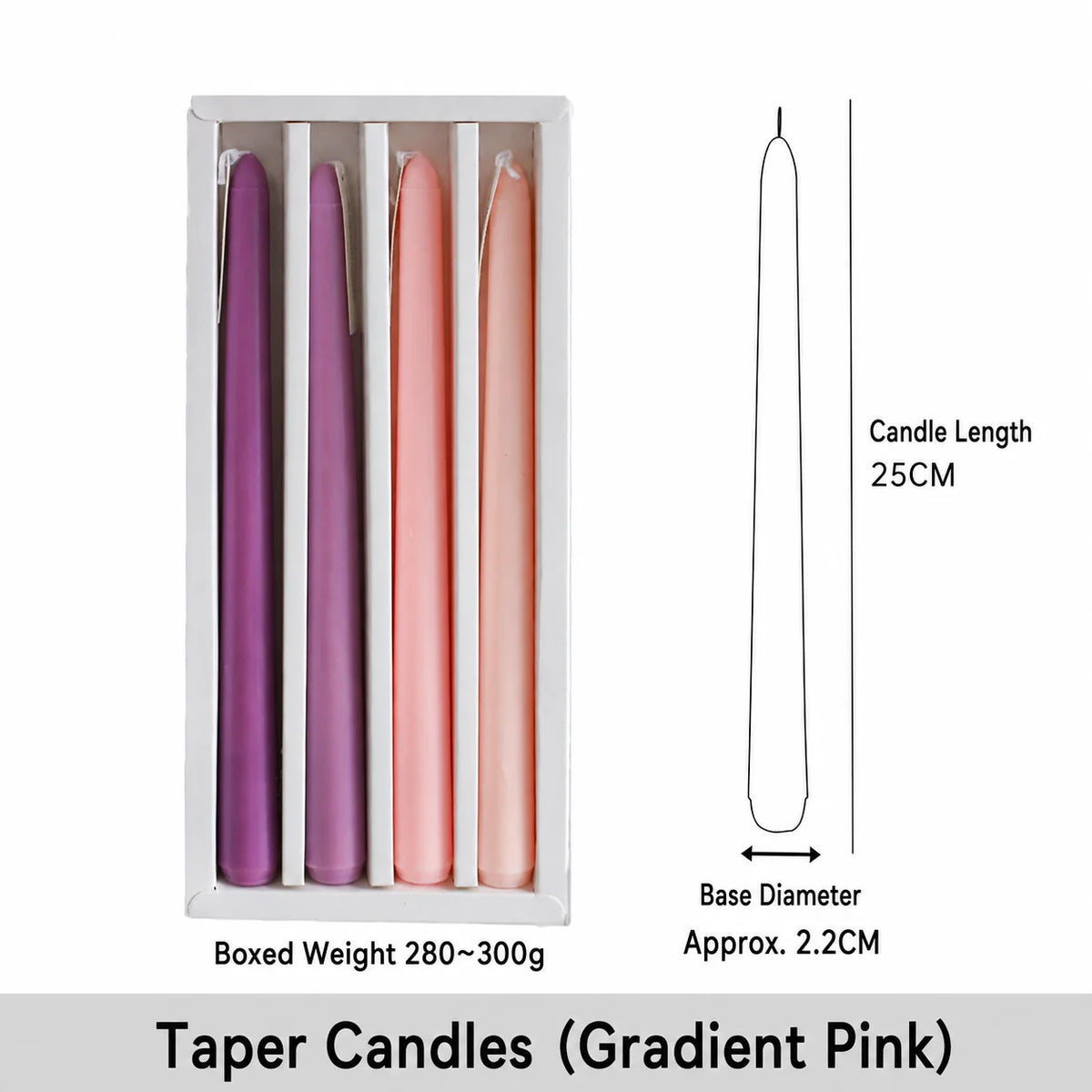 Handcrafted Scented Taper Candles 4-Pack | Holiday & Home Décor