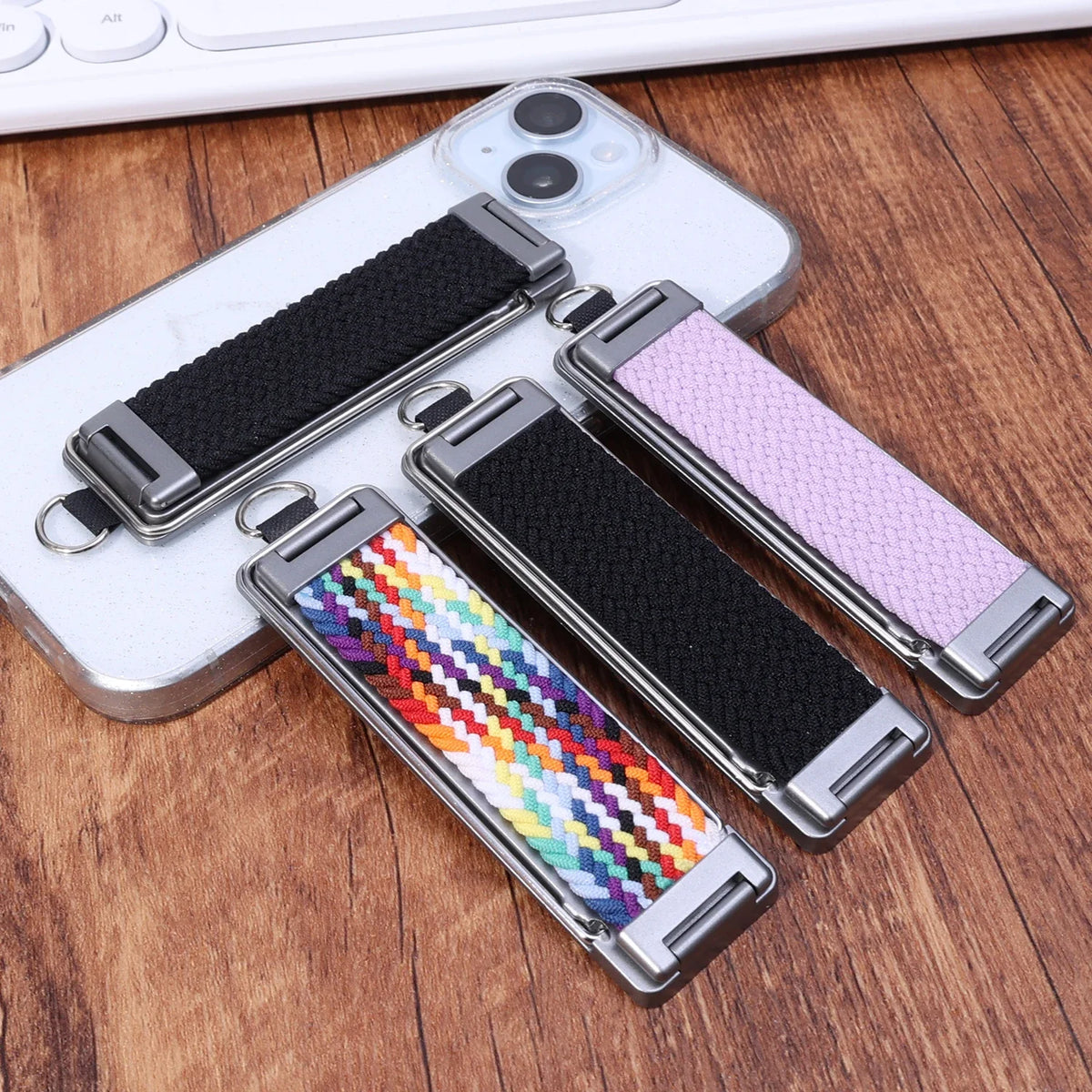 Ultra Thin Foldable Phone Ring Stand & Wrist Strap Holder