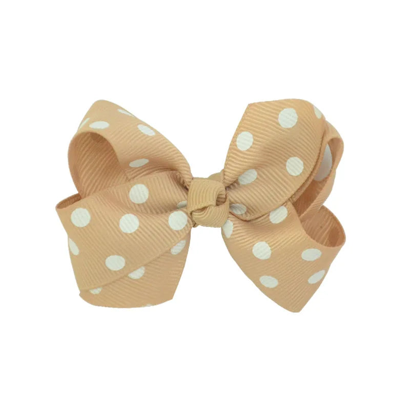 12-Pack Handmade Grosgrain Ribbon Bow Hair Clips for Girls