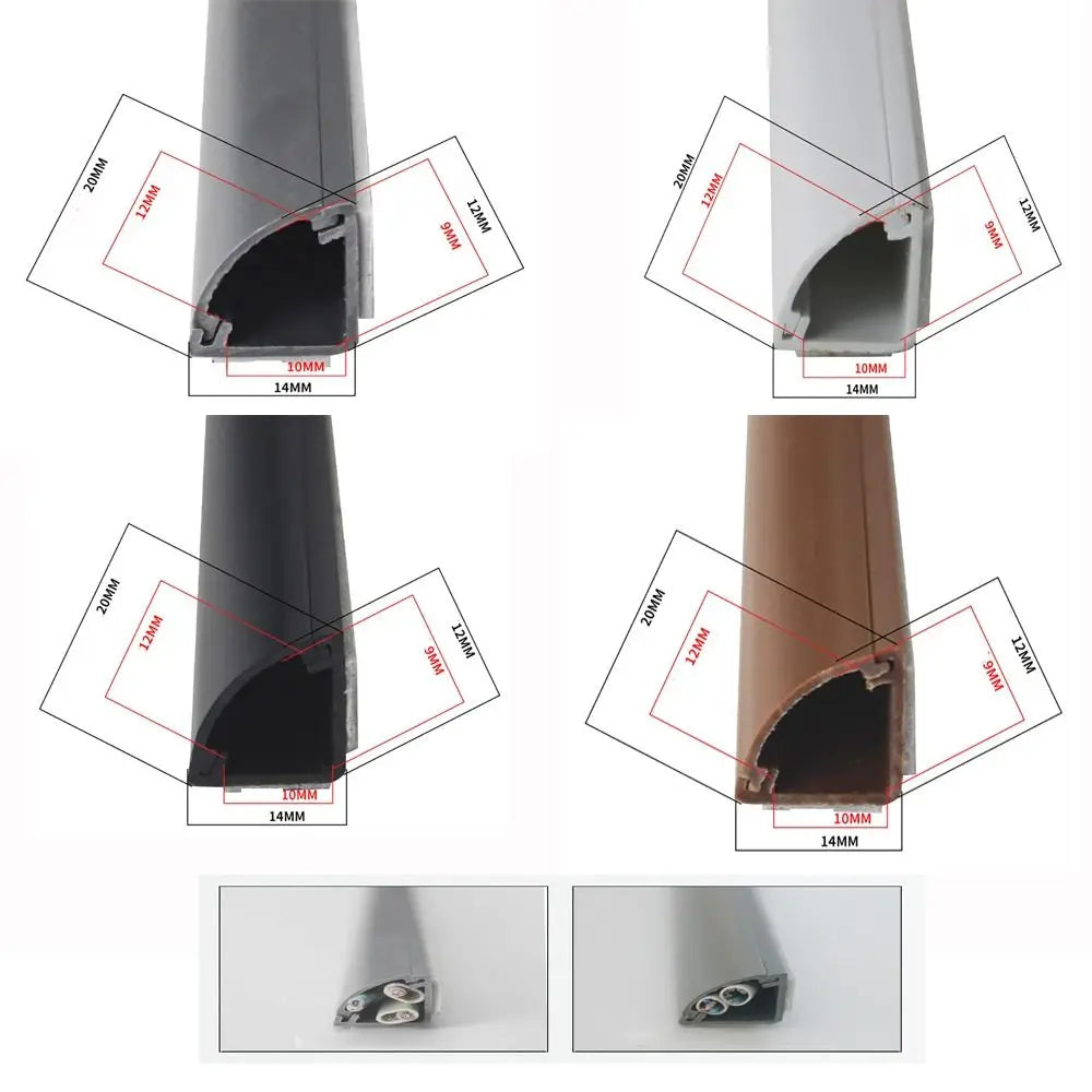 Self-Adhesive Triangle Floor Cord Cover – PVC Wire Protector