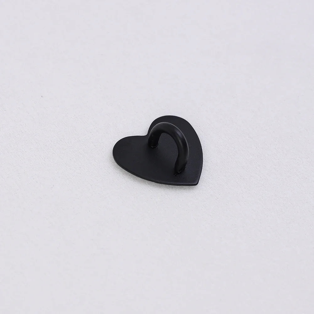 Self-Adhesive Metal Heart Phone Ring Stand & Hook Charm