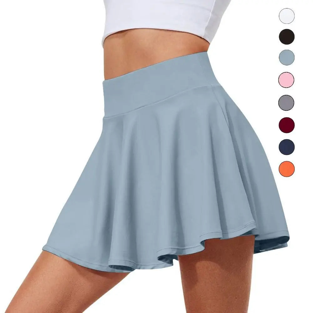 Women's Pleated Tennis Skirt – High Waist, Shorts & Pockets