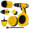 7-Piece Drill Brush Attachment Set with Extension Pole