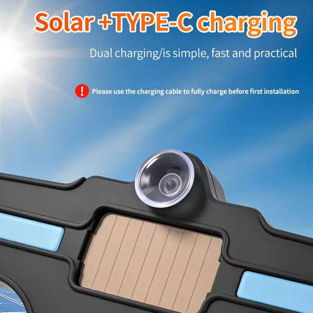 Solar LED Car Warning Light – Ice Blue Ambient Strip IP68