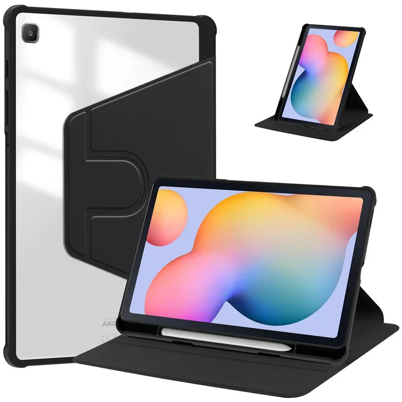 Samsung Galaxy Tab S6 Lite Case 360° Rotating Stand + Pen Holder