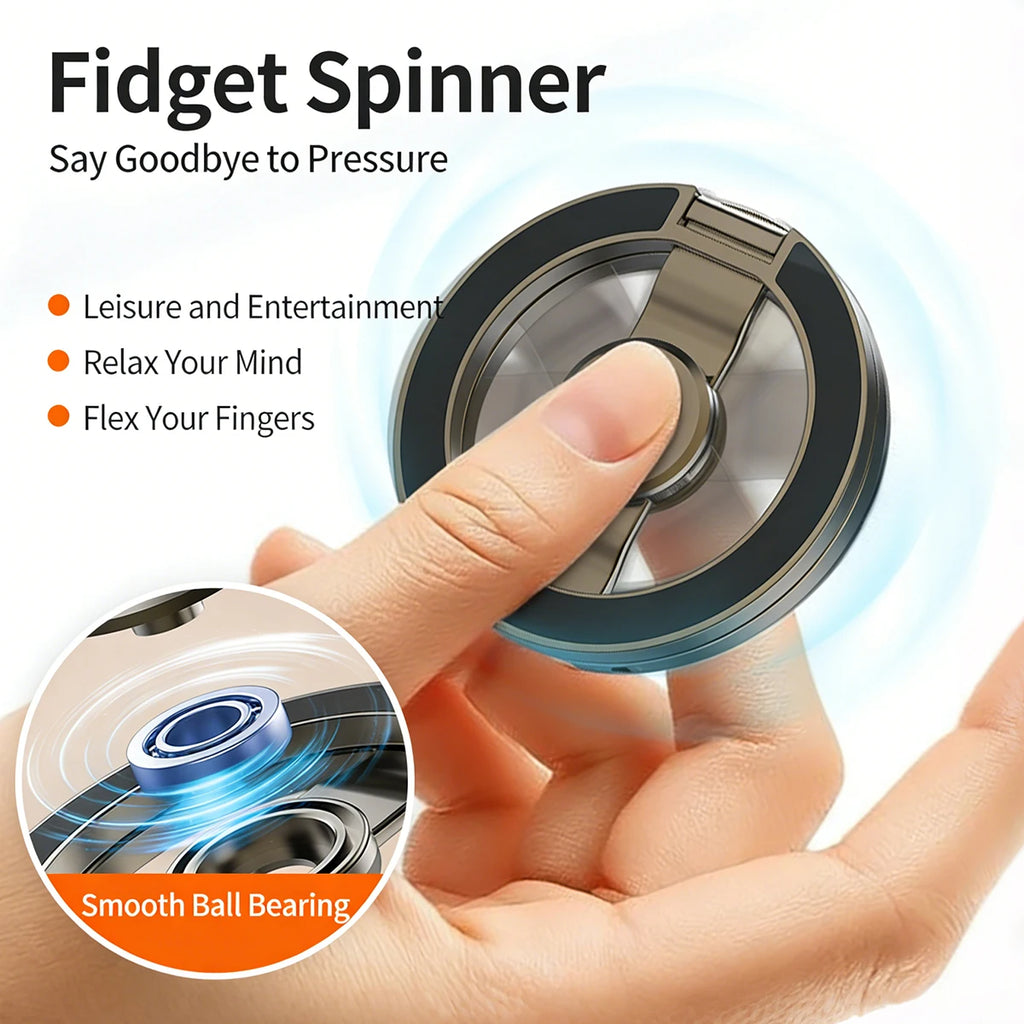 Magnetic Fidget Spinner Phone Ring Holder | MagSafe 360°