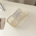 Iron Mesh Desktop Storage Basket – Office & Home Organizer