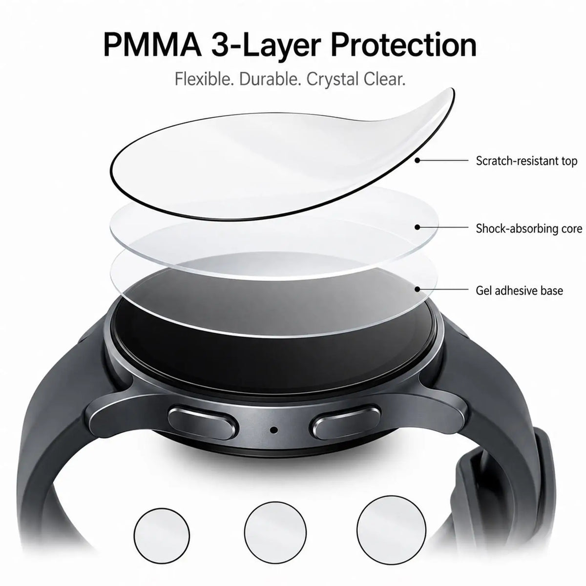 Samsung Galaxy Watch 9 40/44mm & Ultra 2 PMMA Screen Protector