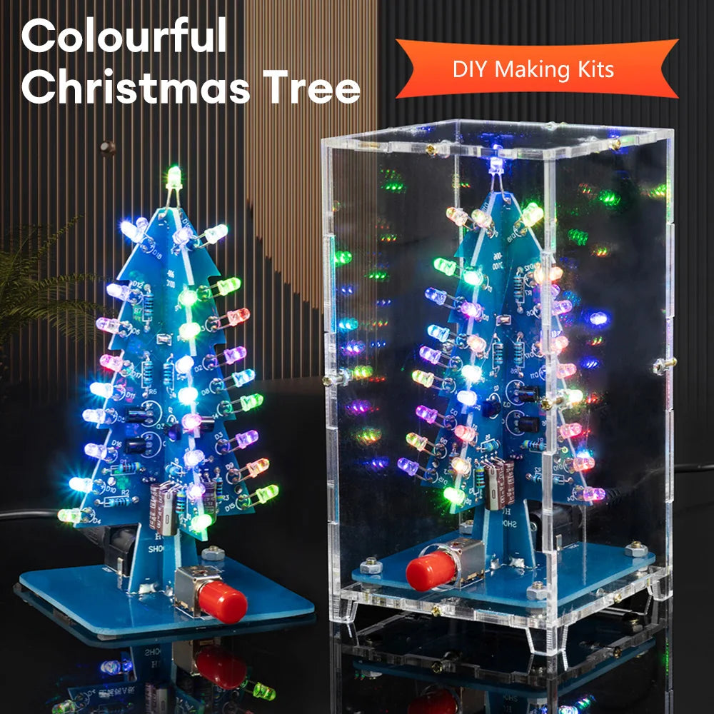 DIY Multicolour LED Christmas Tree Soldering Kit – DC 5V